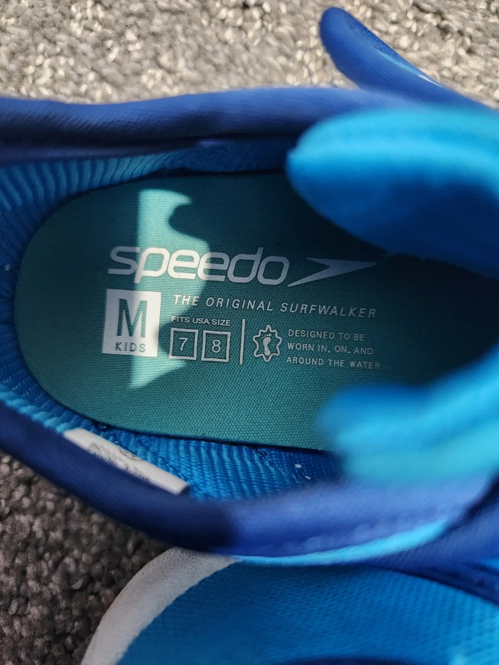 Speedo Kids' Blue Slip-On Swim Shoes Size 7/8